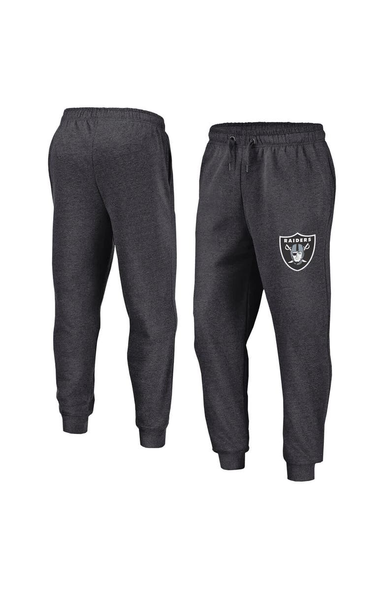 FANATICS Men's Fanatics  Heather Charcoal Las Vegas Raiders Boost Fleece Joggers, Main, color, 