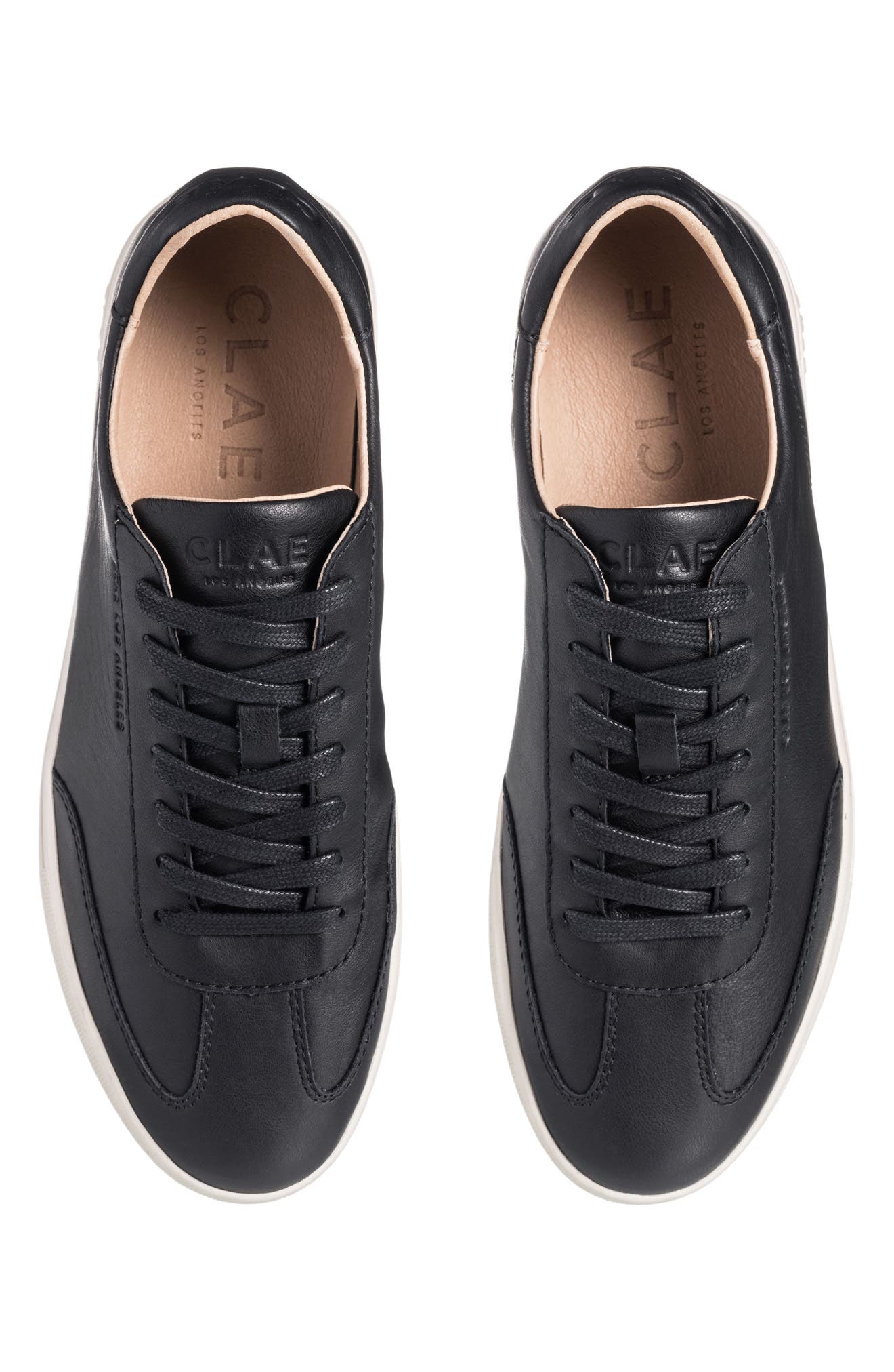 CLAE Deane Sneaker, Alternate, color, Black Milled Leather