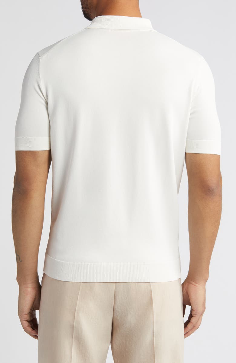 HUGO Sayfong Quarter Zip Sweater Polo, Alternate, color, Open White