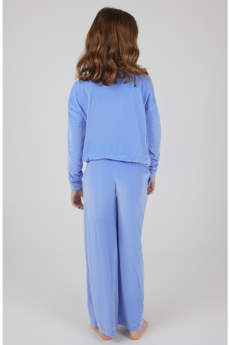Small Ribs Rack YOGALICIOUS Kids' Rib Velour Sweatshirt & Sweatpants | Nordstromrack