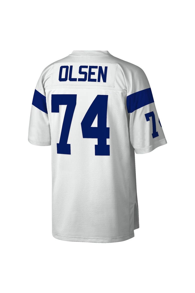 Men's Mitchell & Ness Merlin Olsen White Los Angeles Rams Legacy Replica Jersey, Alternate, color, White