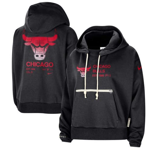 Nike Black Chicago Bulls Courtside Standard Issue Performance Pullover Hoodie