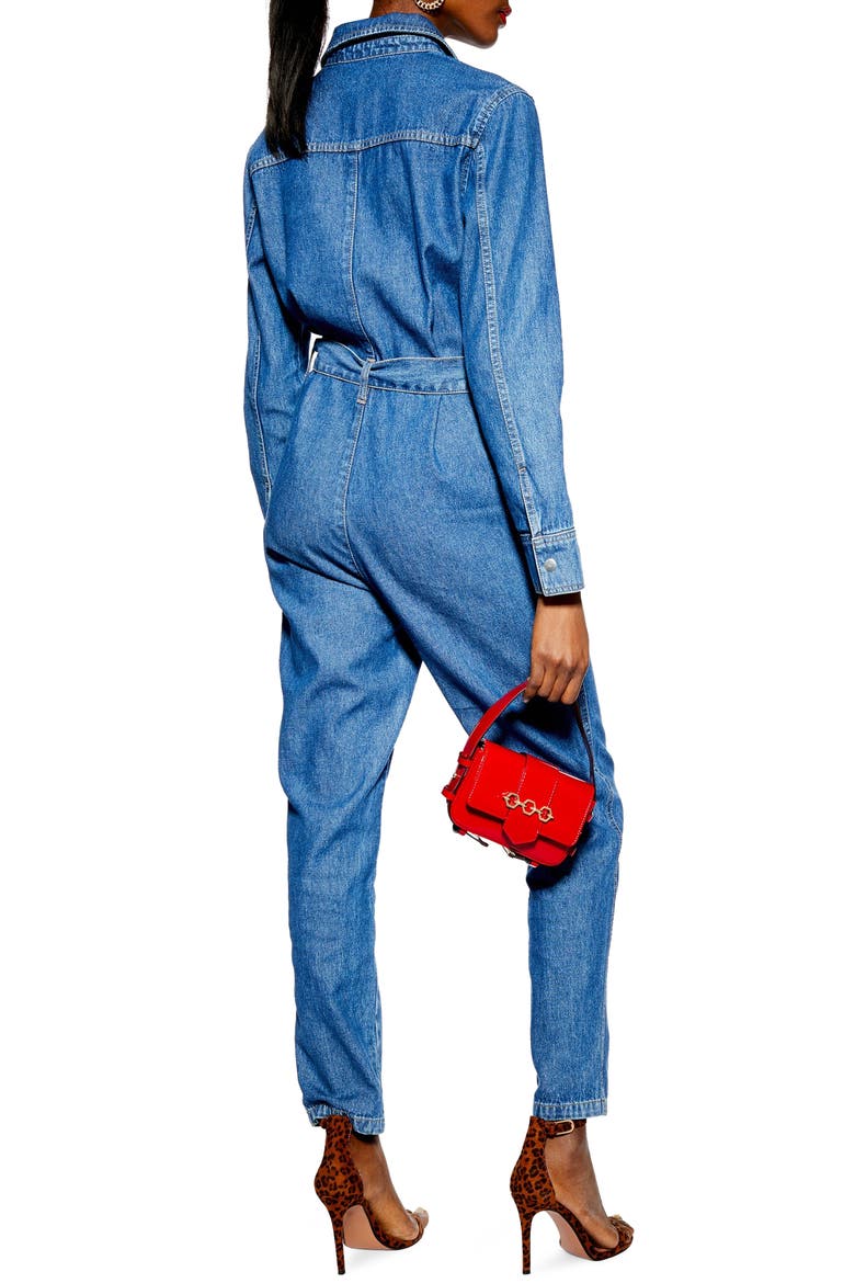 Denim Utility Boilersuit, Alternate, color, MID DENIM