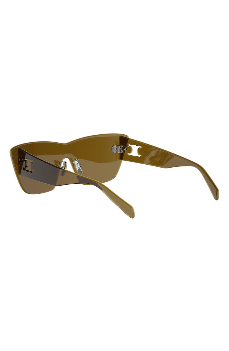 CELINE Sundown Rimless Cat Eye Shield Sunglasses, Alternate, color, Shiny Beige / Brown