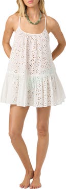 O'Neill Kylee Cotton Eyelet Cover-Up Minidress