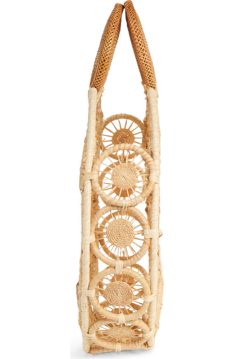 Cult Gaia Stella Round Straw Bag, Alternate, color,
