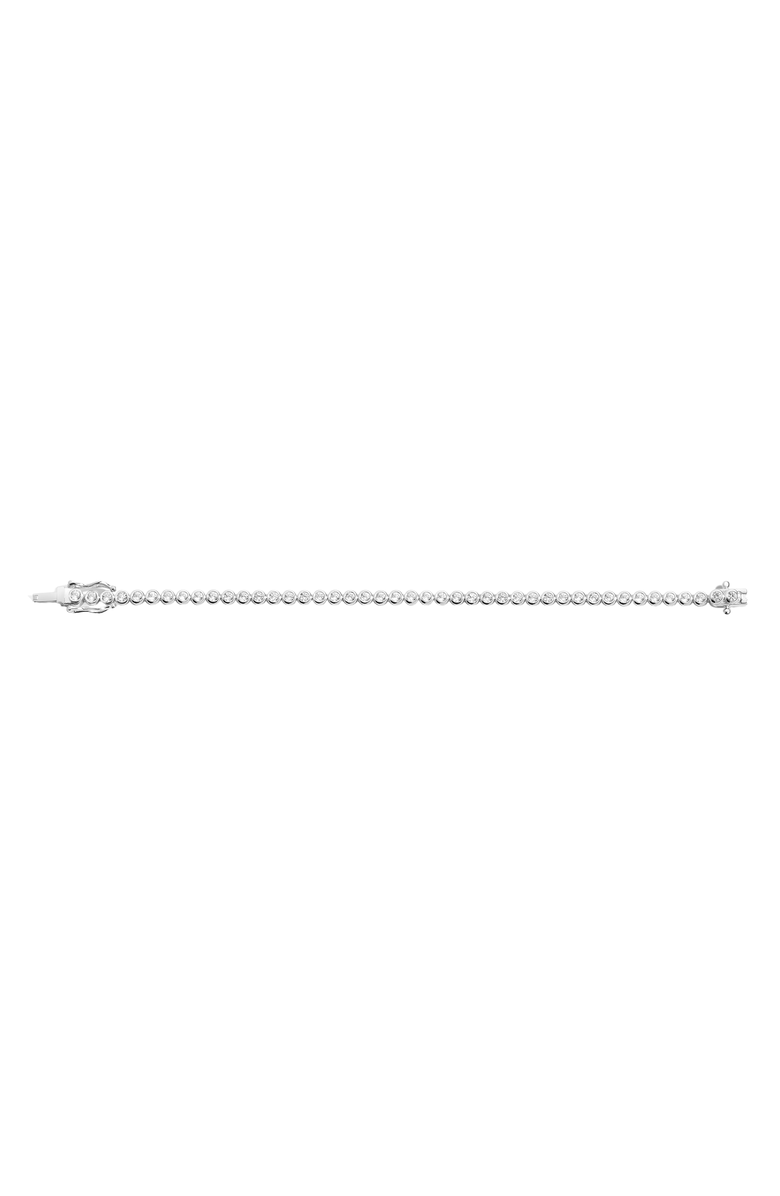 Aurate New York Lab Grown White Sapphire Bezel Tennis Bracelet, Alternate, color, White Vermeil
