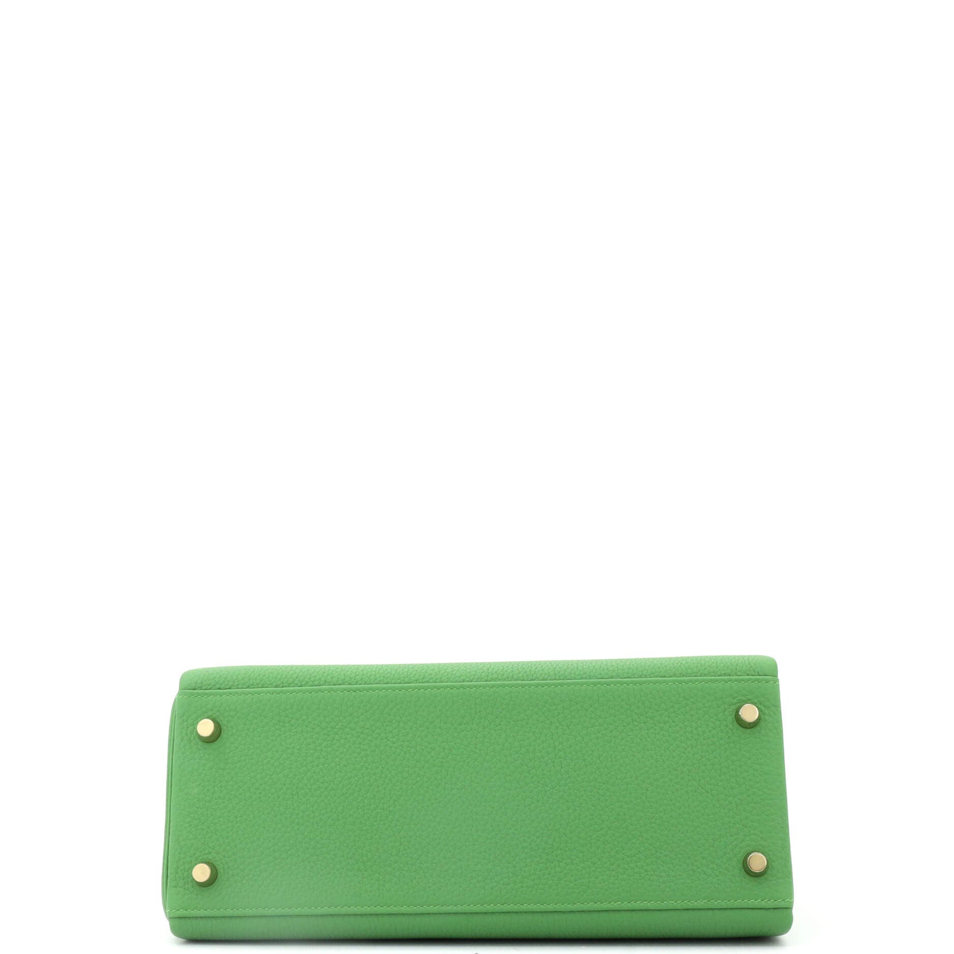 Pre-Owned Hermes Kelly Handbag Green Togo with Gold Hardware 28, Alternate, color, 