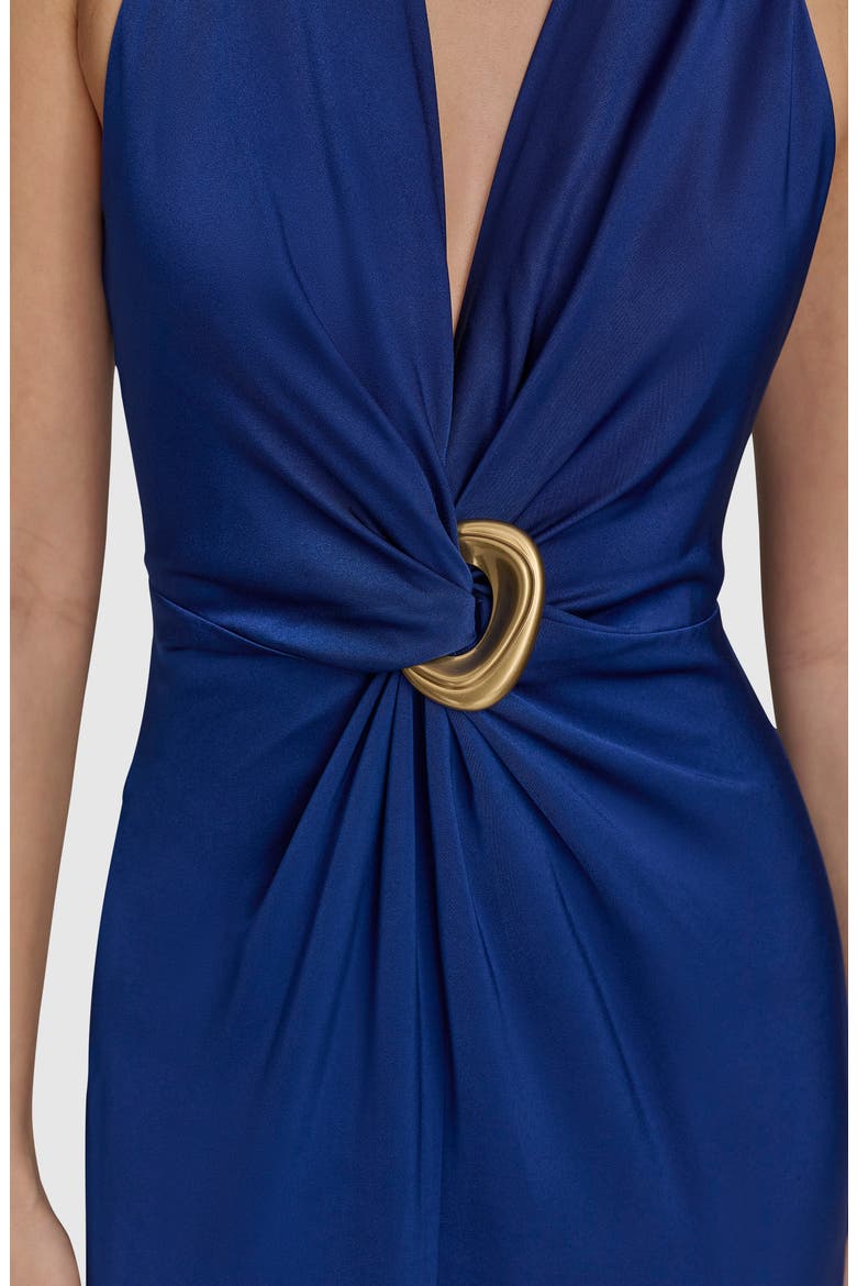 Twisted Sleeveless Gown, Alternate, color, SAPPHIRE SAP