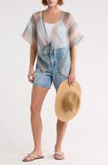 BCBG Generation Ombré High-Low Topper & Hat Set