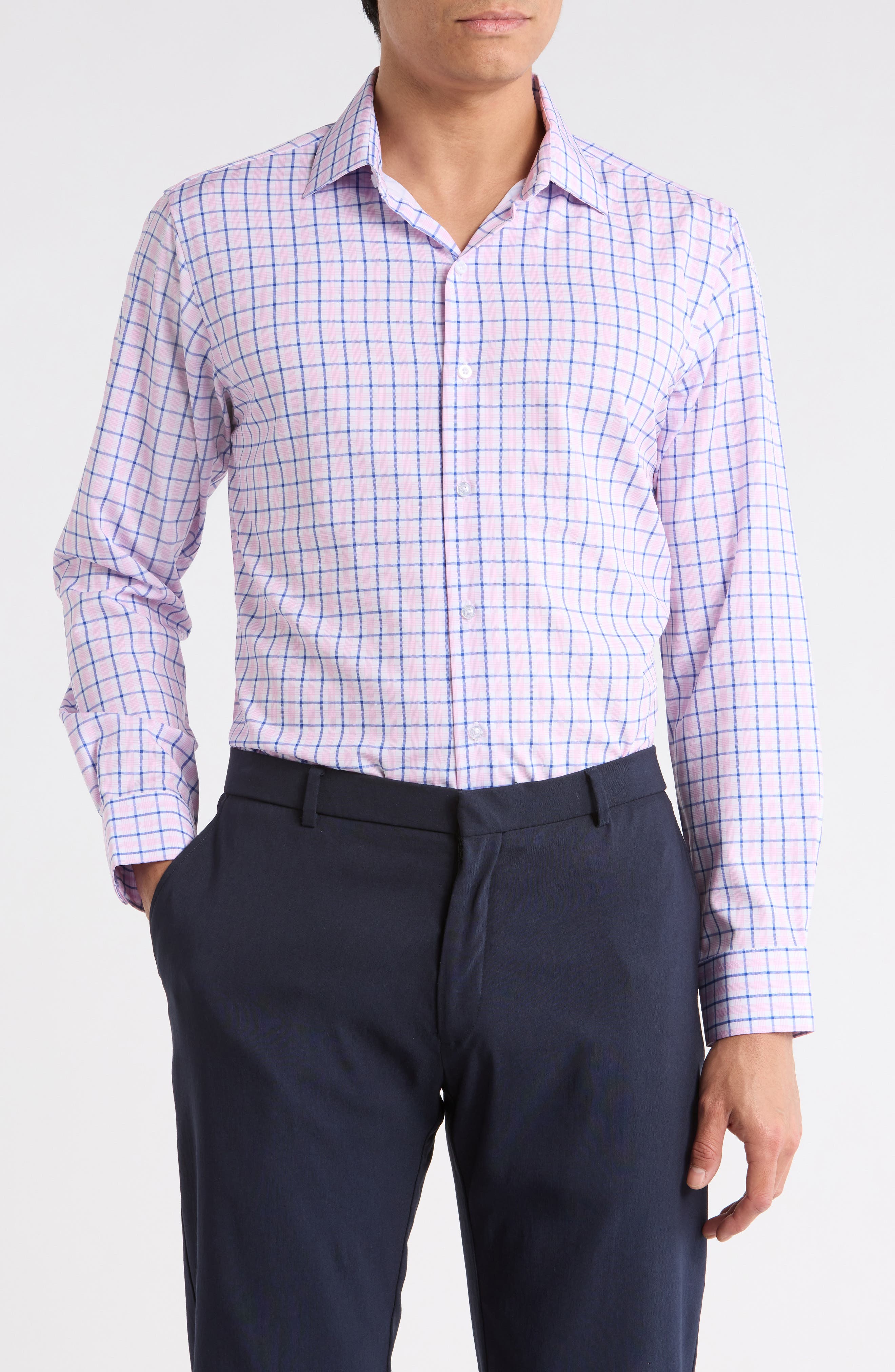 Nautica Windowpane Stretch Button-Up Shirt