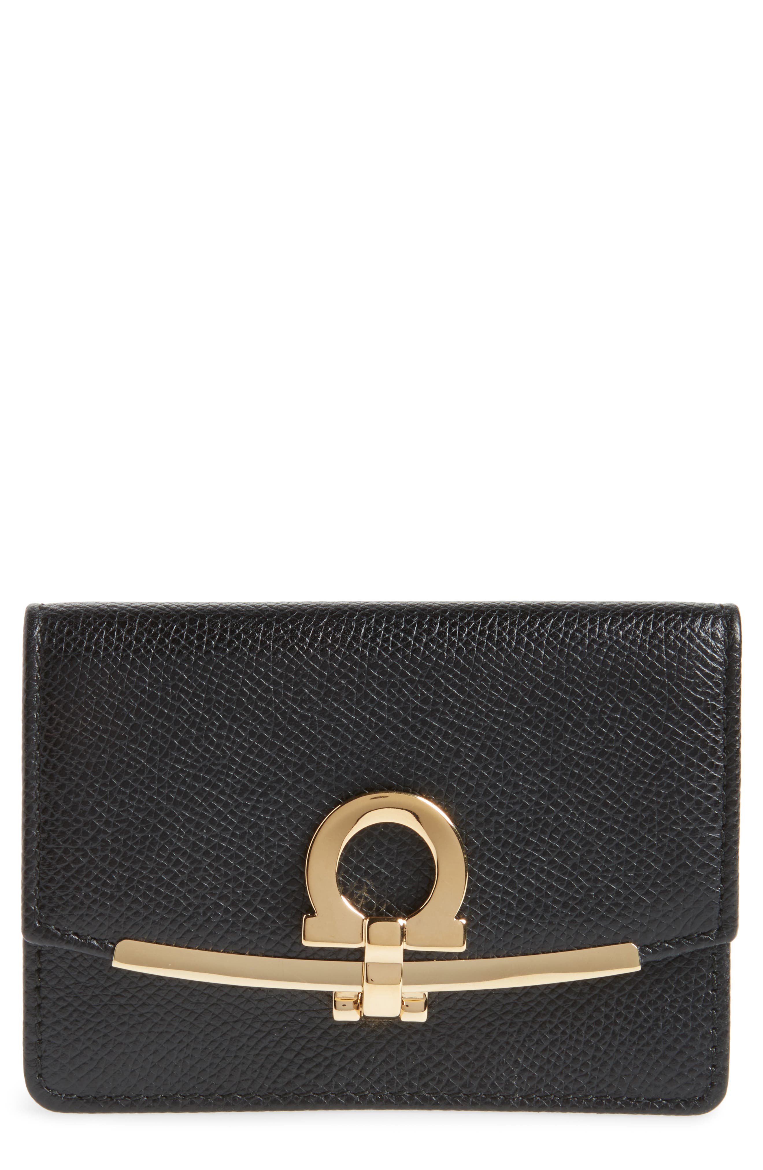 FERRAGAMO Icona Leather Card Case (Women) | Nordstromrack