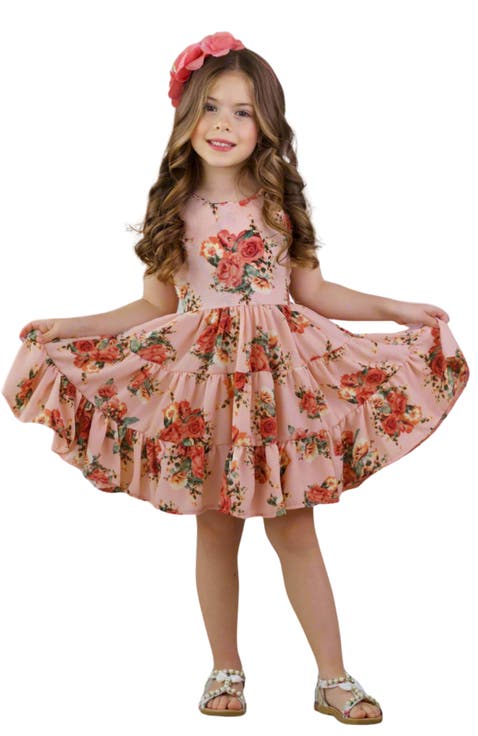 Girls Boho Blossom Tank Tiered Dress (Toddler, Little Kid & Big Kid)
