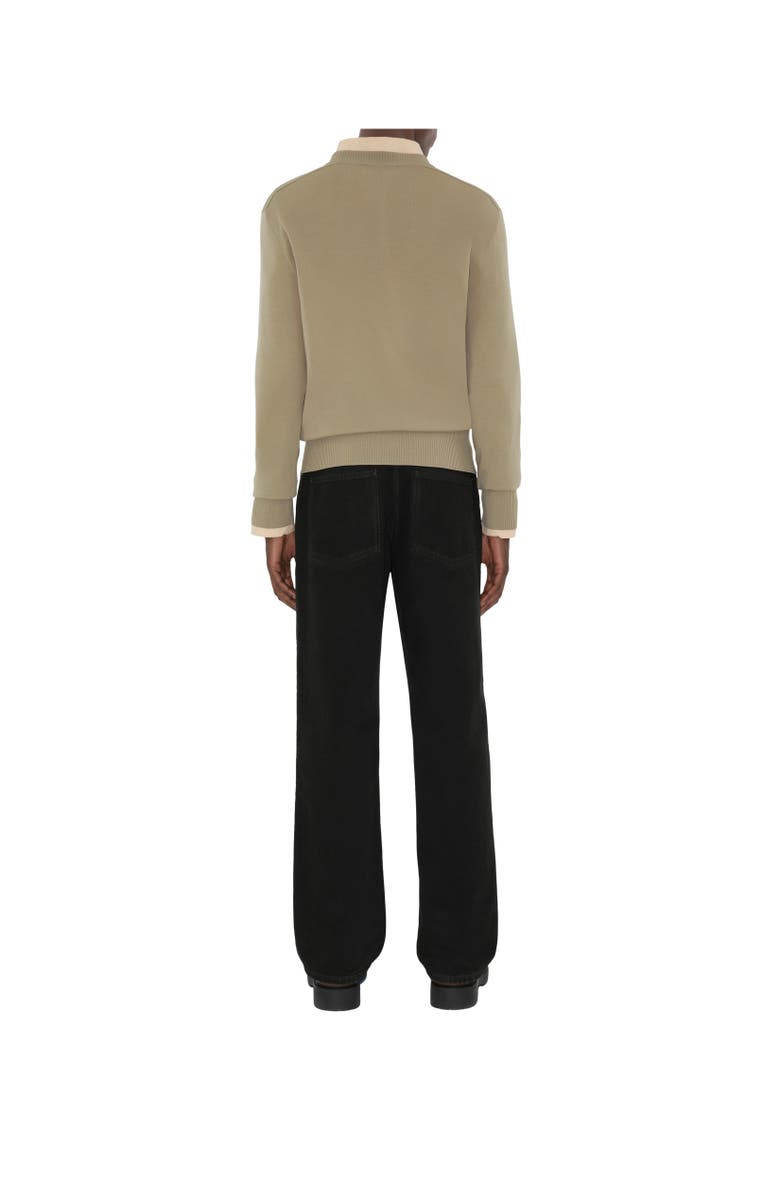 Burberry B Crest Wool Sweater, Alternate, color, Quill