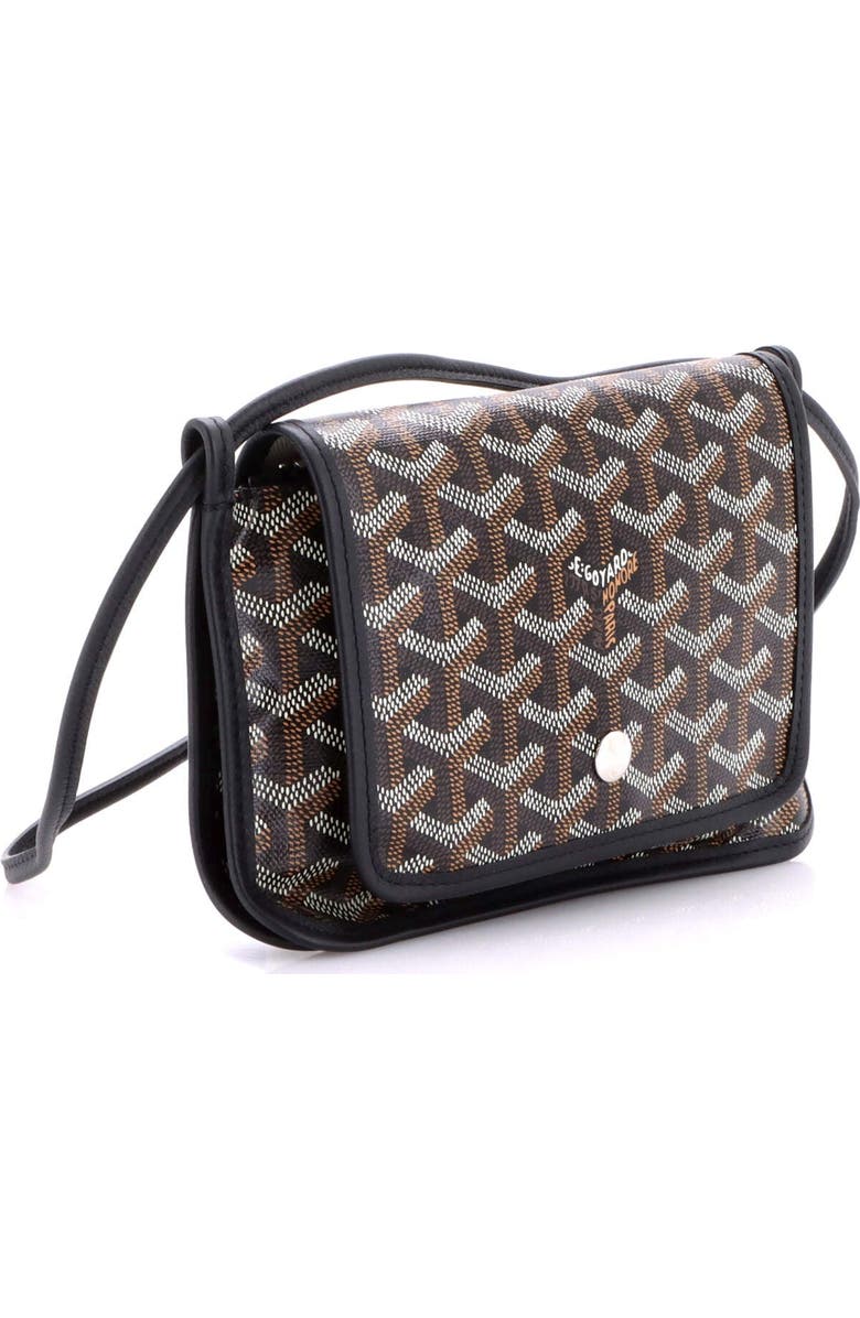 Pre-Owned Goyard Plumet Clutch Wallet Coated Canvas, Alternate, color, Black