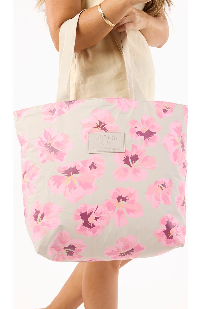 Aloha Collection Day Tripper Flutter Water Resistant Tyvek<sup>®</sup> Tote, Alternate, color, Blush