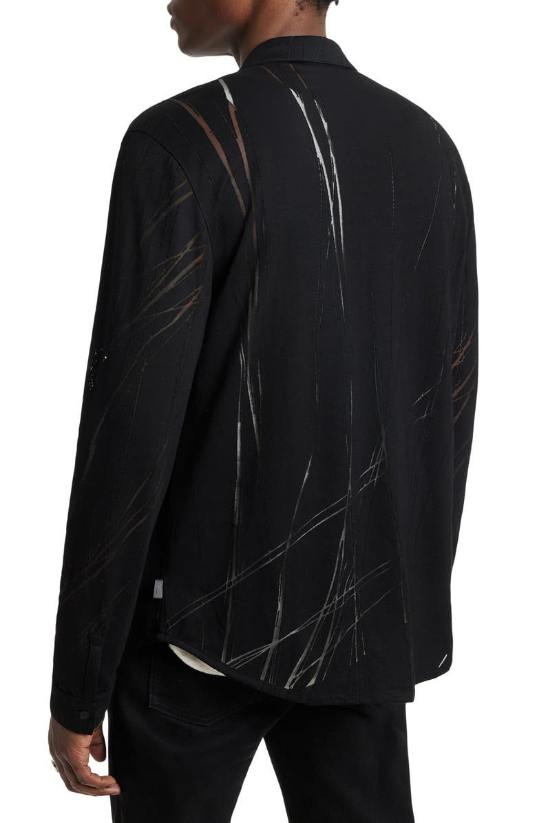 John Varvatos Phoenix Print Button-Up Shirt, Alternate, color,