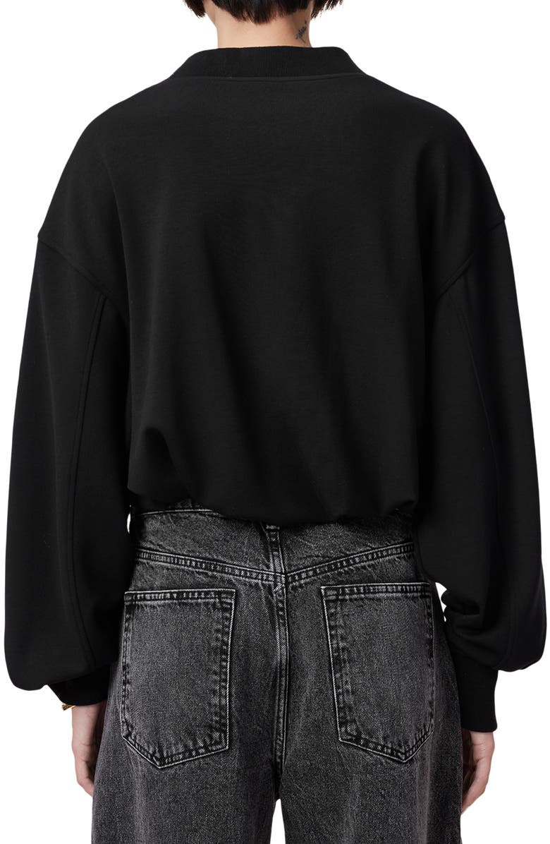 AllSaints Aster Logo Crop Sweatshirt, Alternate, color, 