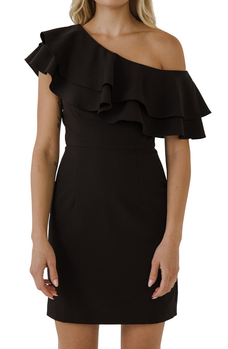 Endless Rose One Shoulder Minidress, Alternate, color, 