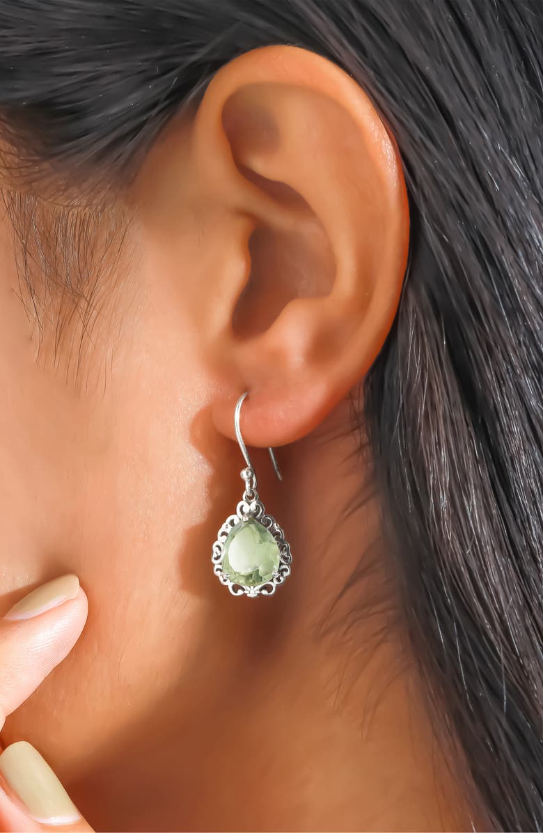 YS GEMS Parsiolite Drop Earrings, Alternate, color, Green