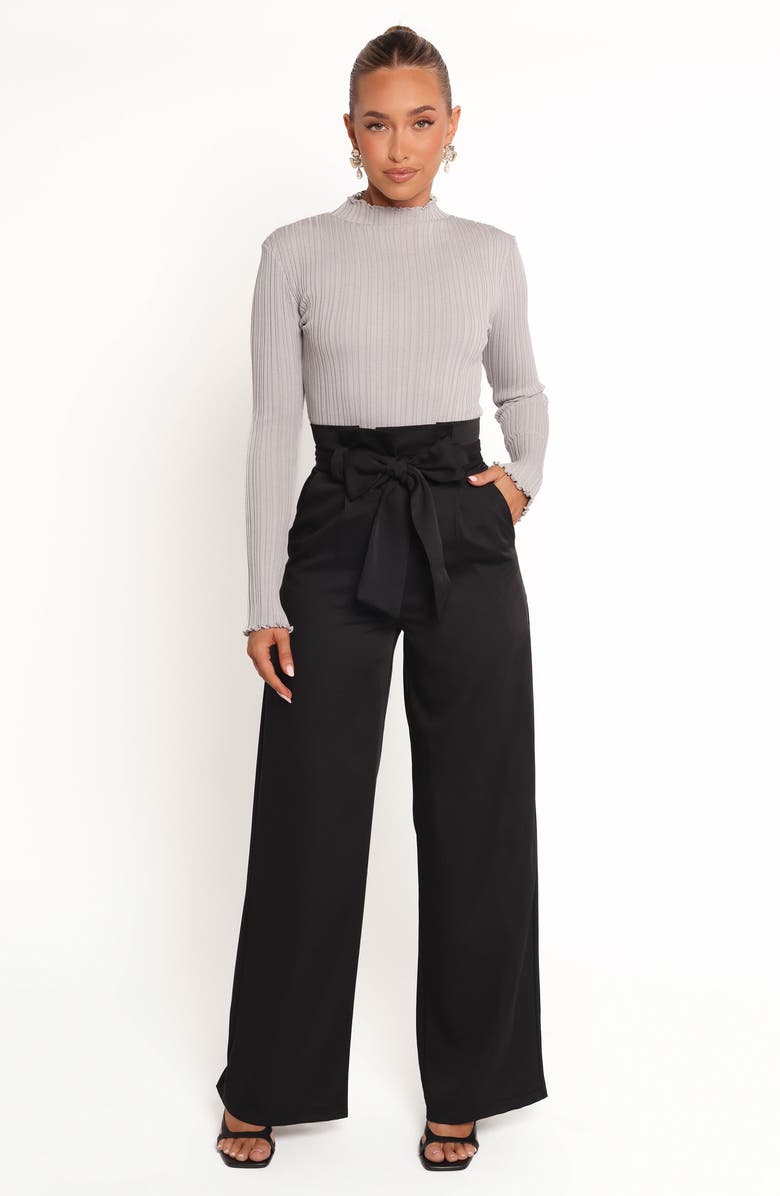 Petal & Pup Ridley Mock Neck Rib Top, Alternate, color, Grey