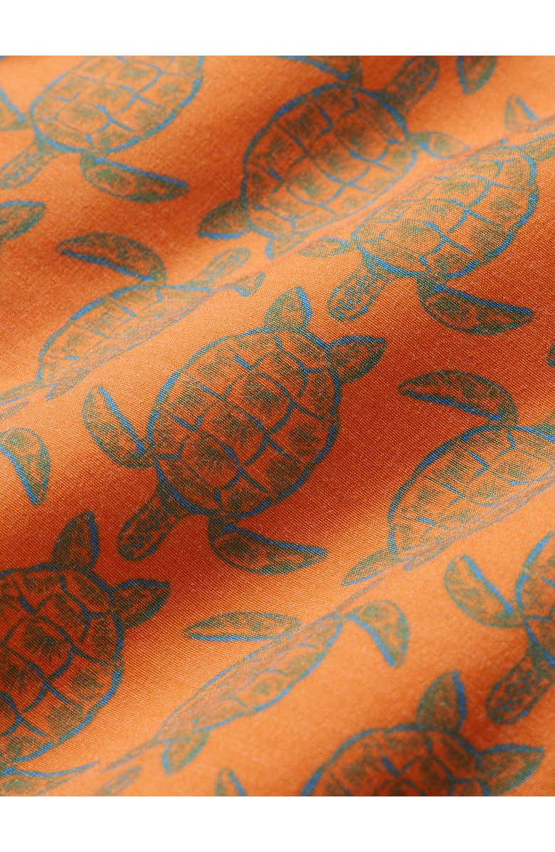 Fair Harbor Kids' Bayberry Wave Print Water Repellent Swim Trunks, Alternate, color, Orange Turtles