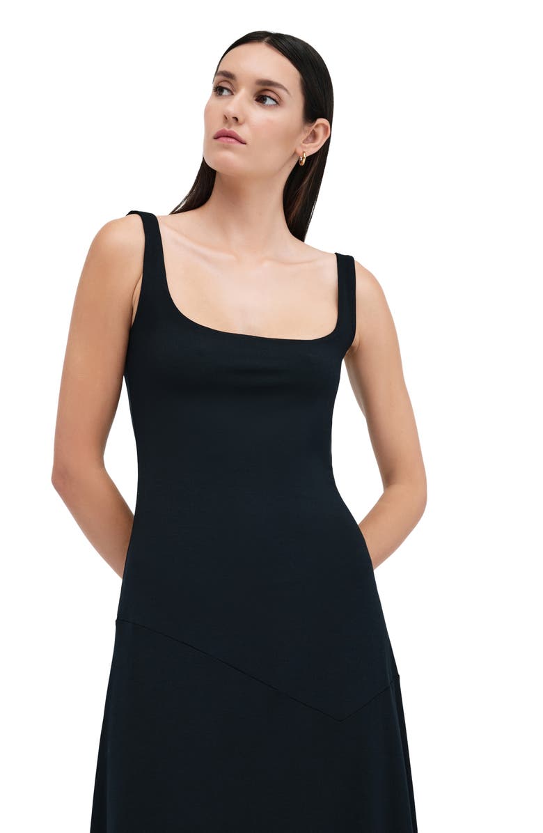 Marcella Margot Sleeveless Midi Dress, Alternate, color, Black