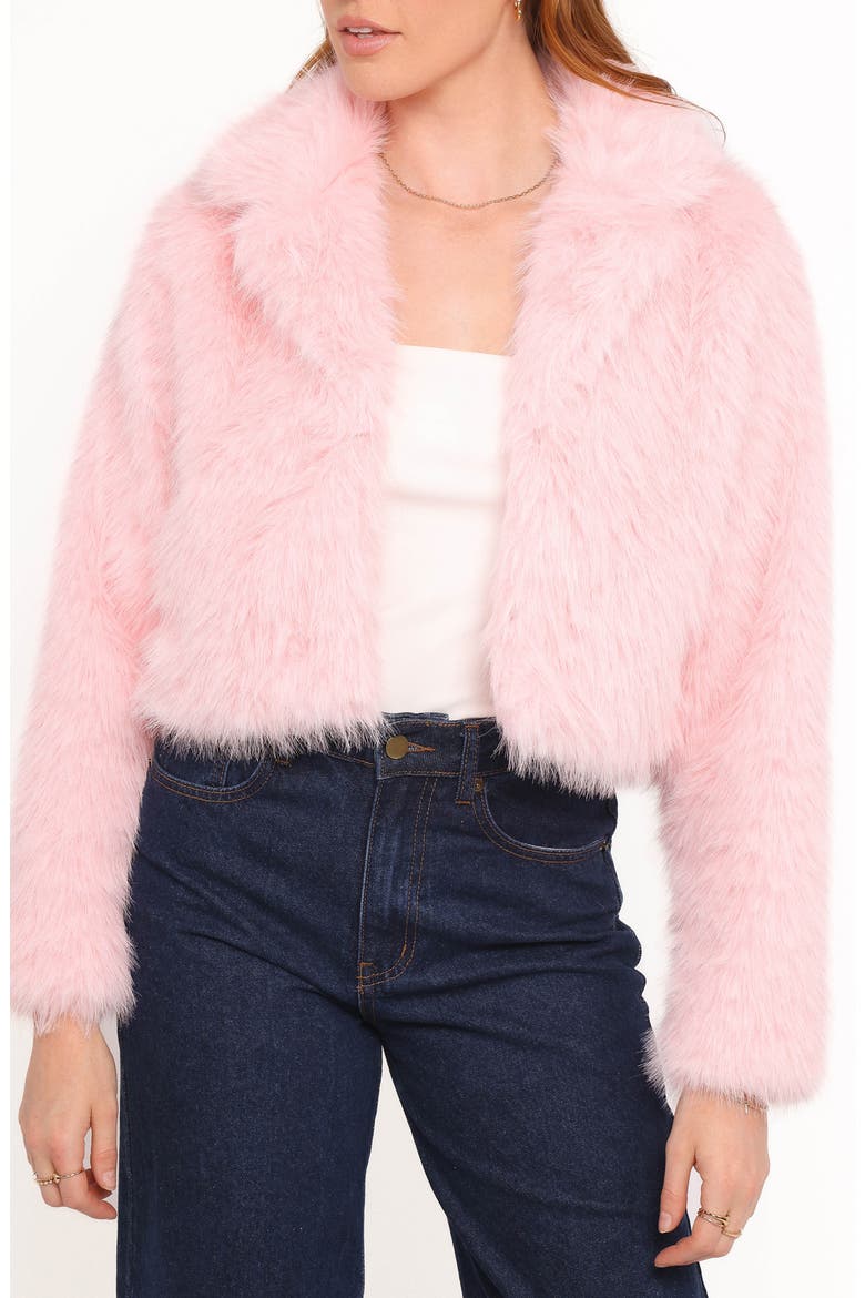 Bobbi Faux Fur Jacket, Main, color, PINK