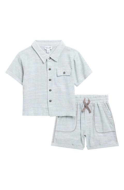 Boardwalk Short Sleeve Button-Up Shirt & Shorts Set (Baby)