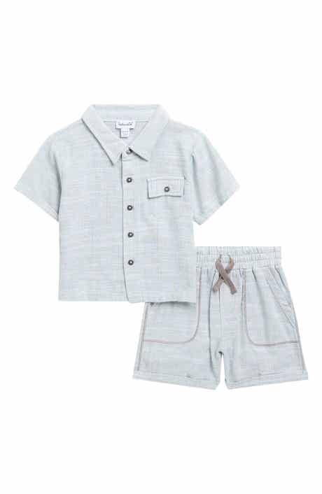 Splendid Boardwalk Short Sleeve Button-Up Shirt & Shorts Set
