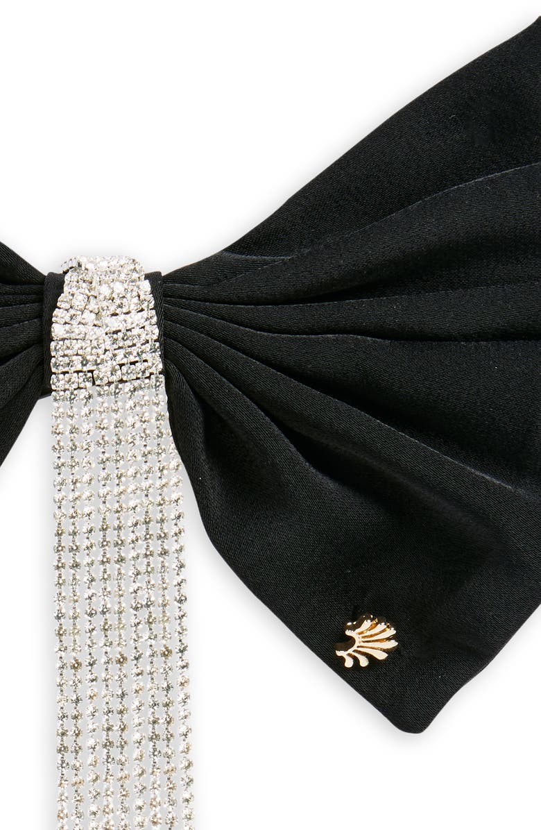 Lele Sadoughi Kristina Crystal Fringe Bow Barrette, Alternate, color, 