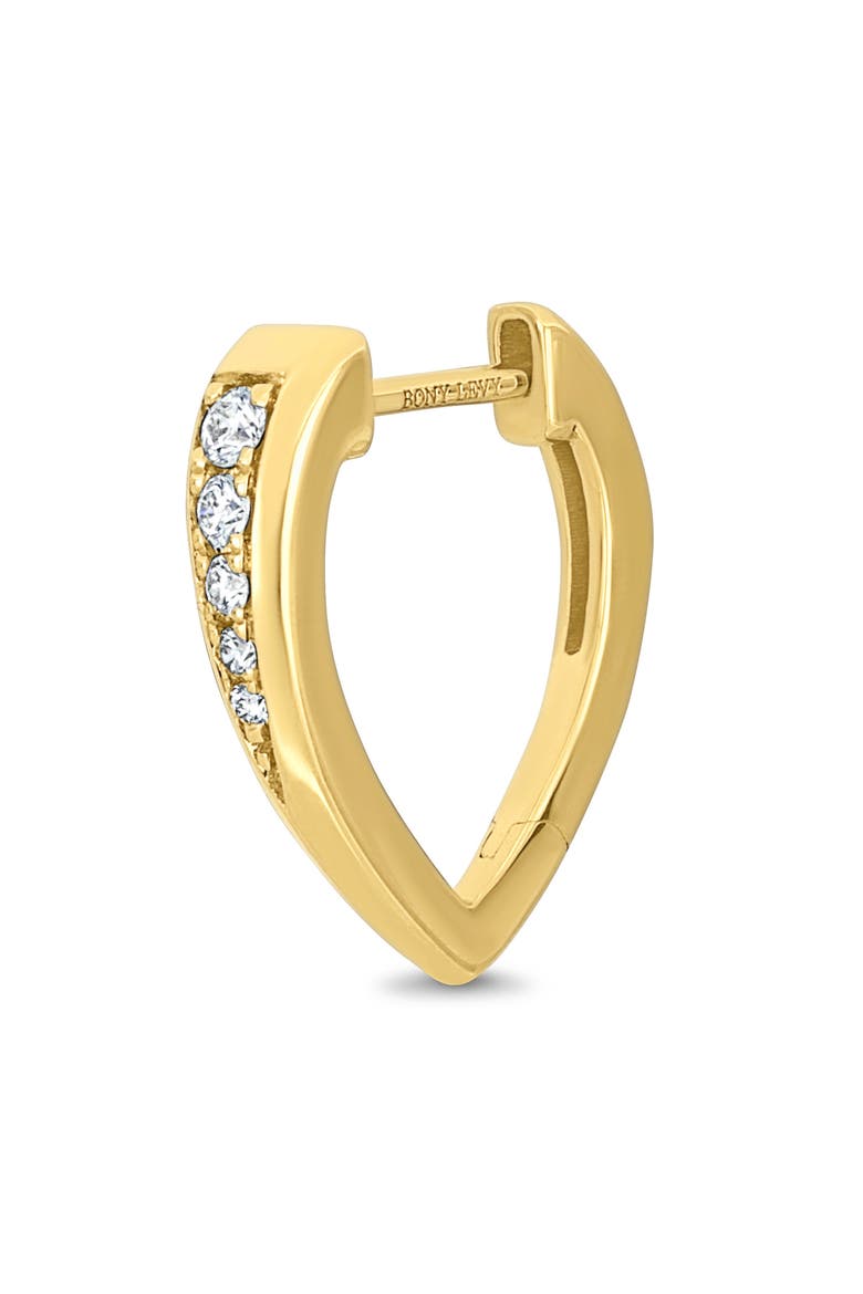 Icon 14k Gold Diamond Hoop Earrings, Alternate, color, 18KY