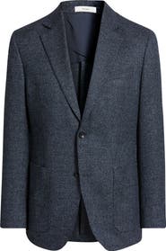 Nordstrom Black & Blue Slub Wool Blend Sport Coat