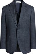 Nordstrom Black & Blue Slub Wool Blend Sport Coat