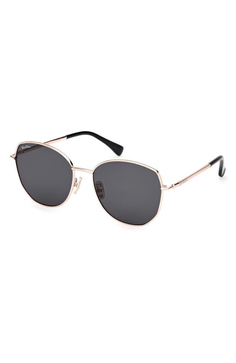 Max Mara 58mm Round Sunglasses, Alternate, color, Gold / Smoke