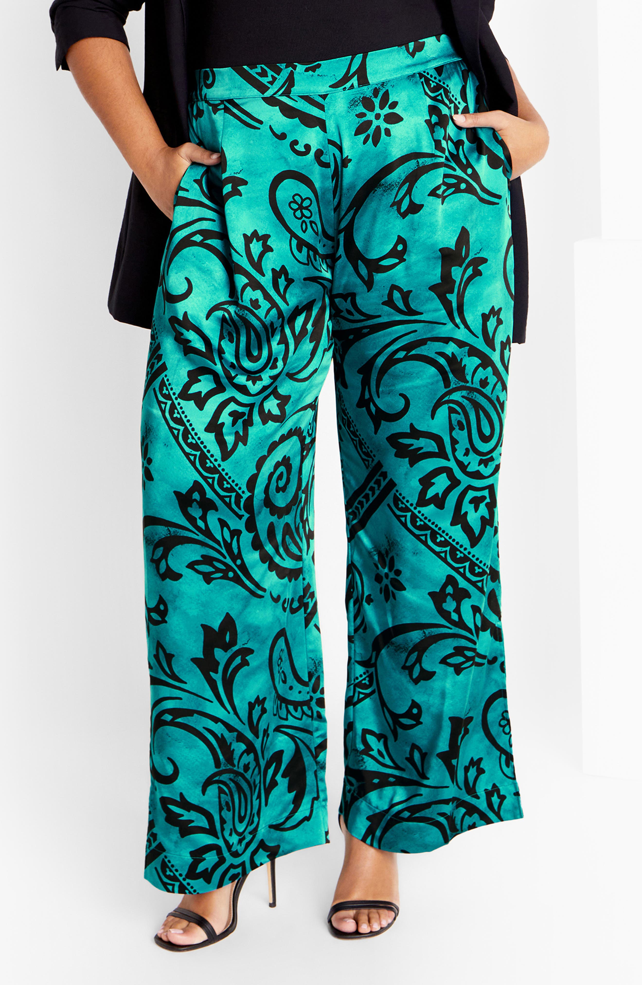Belen Print Pull-On Pants