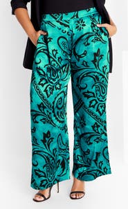 City Chic Belen Print Pull-On Pants