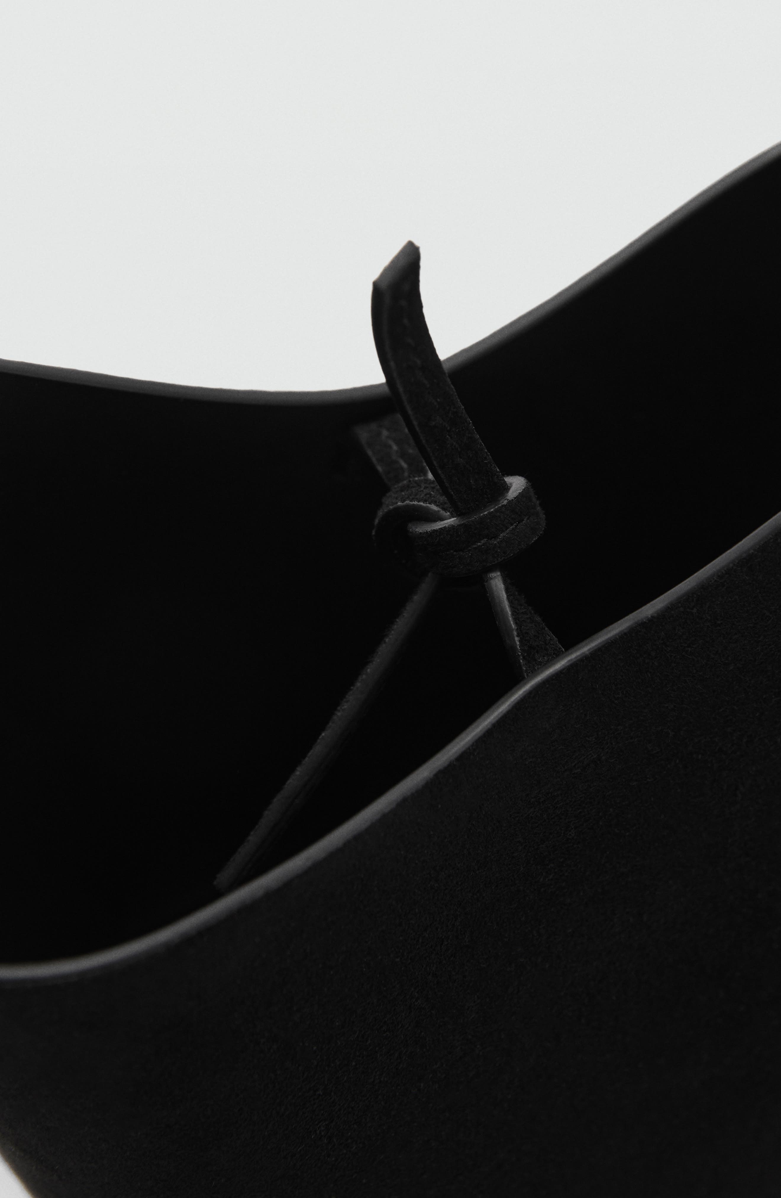 MANGO Leather Bucket Bag, Alternate, color, 