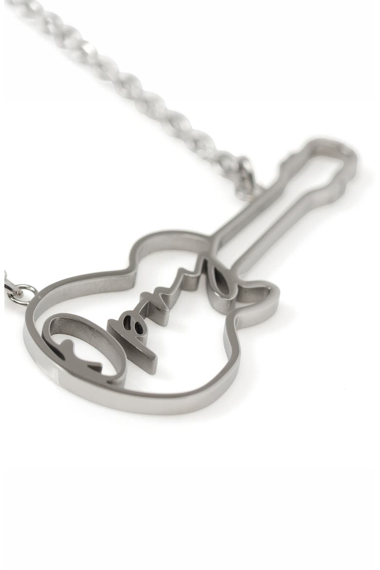 Grand Ole Opry Guitar Pendant Necklace, Alternate, color, SILVER