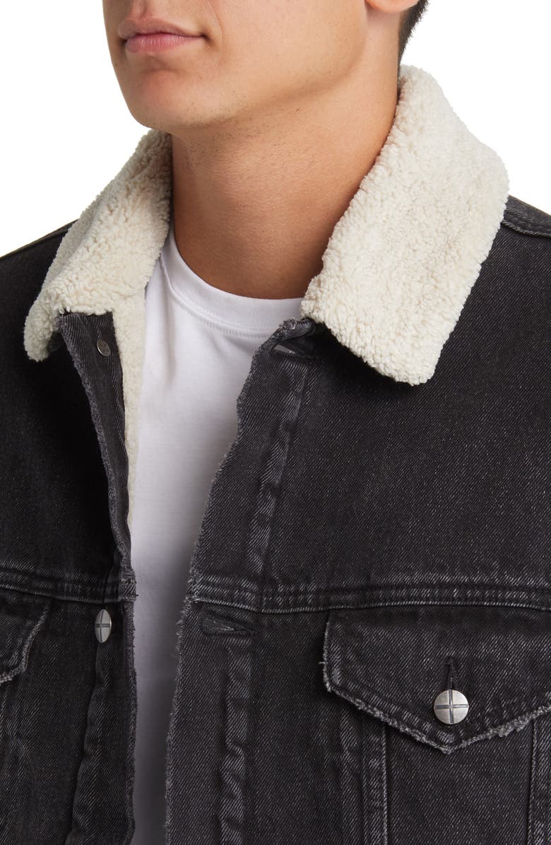 Ksubi Oh G Oversize High Pile Fleece Lined Denim Jacket, Alternate, color,