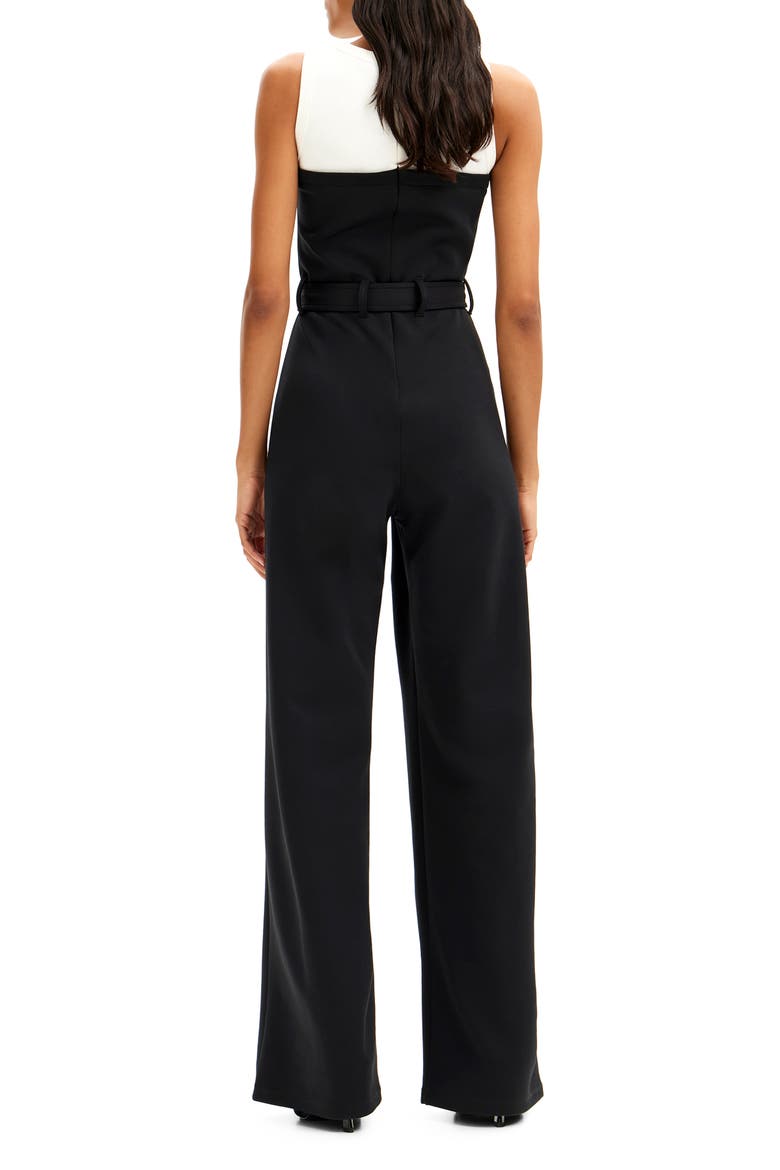 Launa Sleeveless Wide Leg Jumpsuit, Alternate, color, BLACK