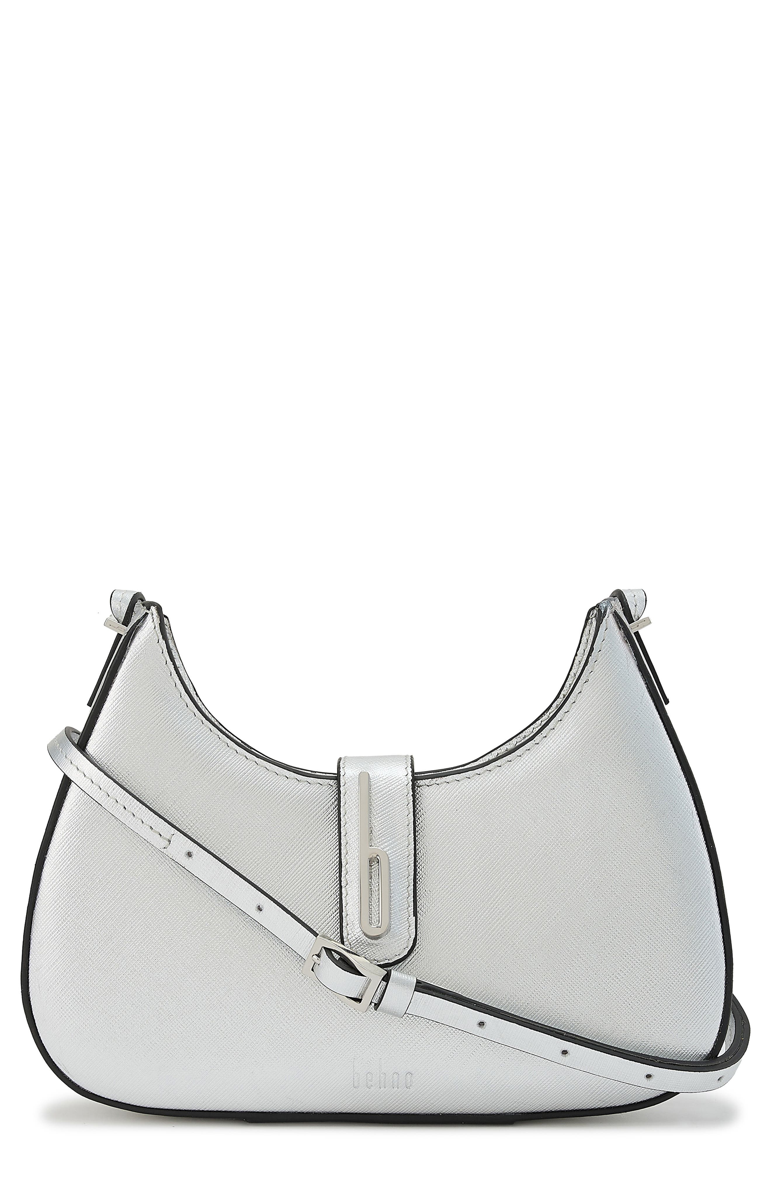 behno Mini Leena Metallic Leather Crossbody Bag, Main, color, 
