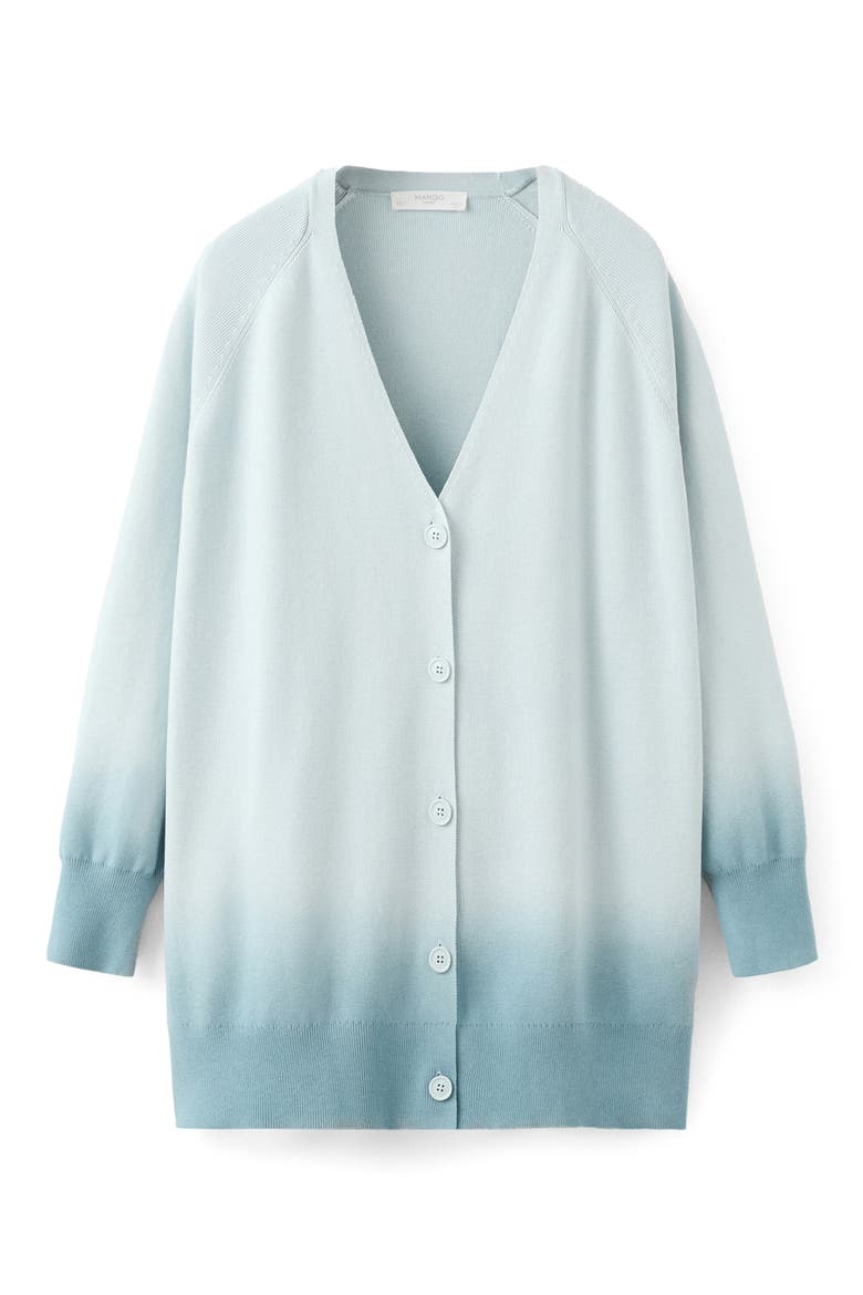 Ombré Cotton Lounge Cardigan, Alternate, color, BLUE