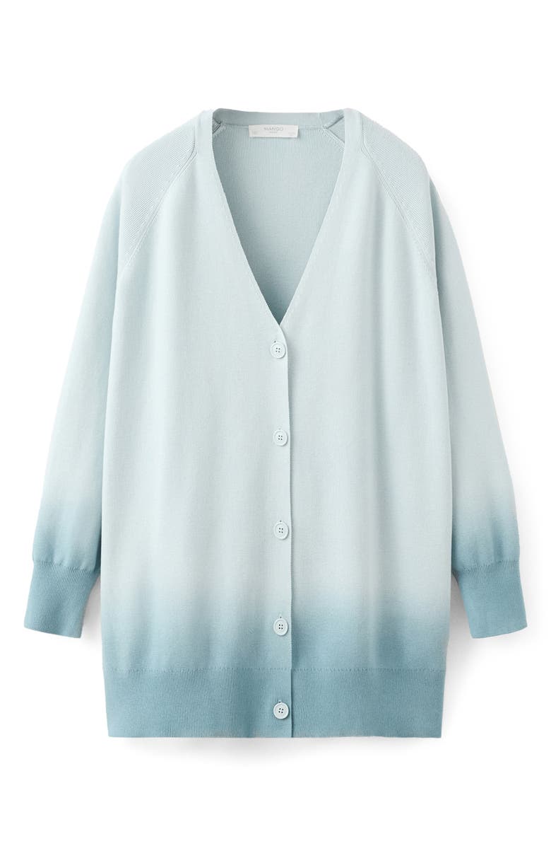 MANGO Ombré Cotton Lounge Cardigan, Alternate, color, Blue