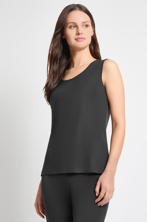 Mid Length Scoop Neck Knit Tank
