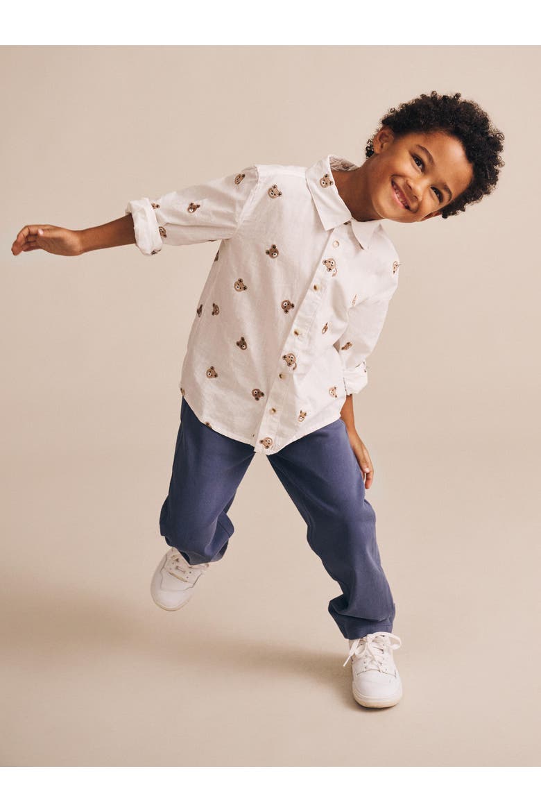 Longsleeve Huxbear Button Up, Alternate, color, WHITE