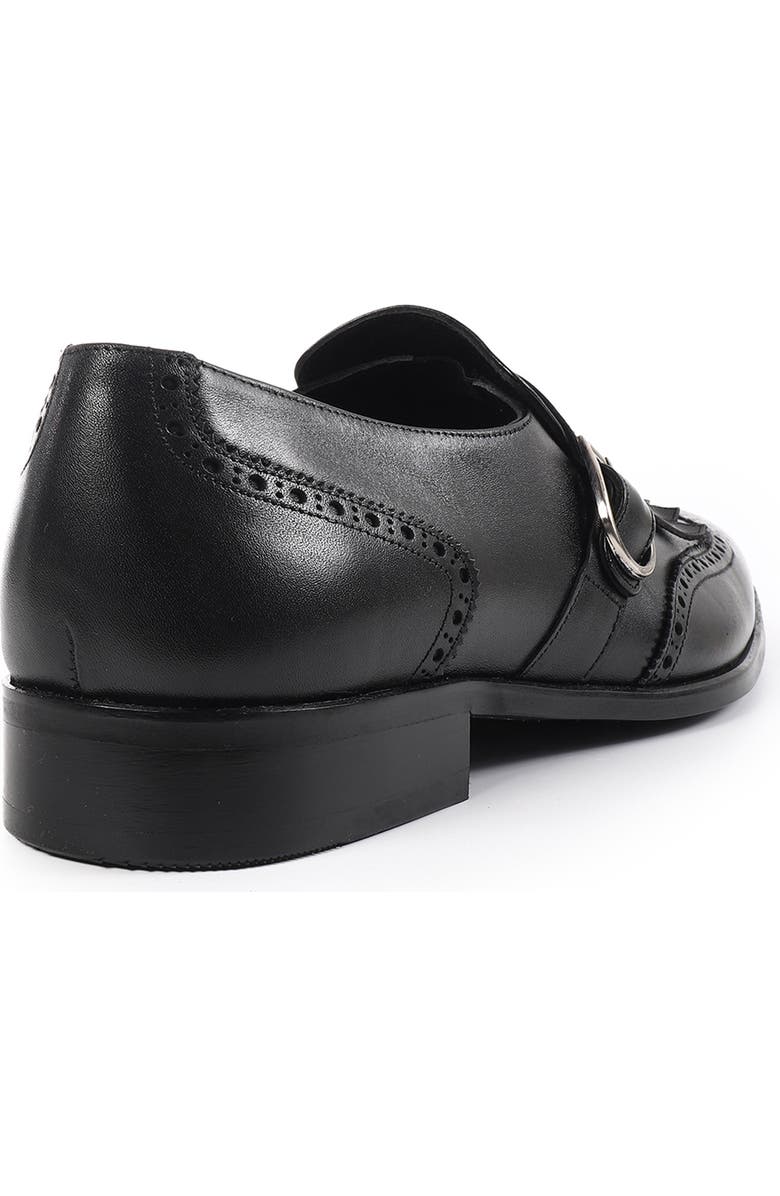 VELLAPAIS Madrona Kiltie Fringe Wingtip Loafer, Alternate, color, Black