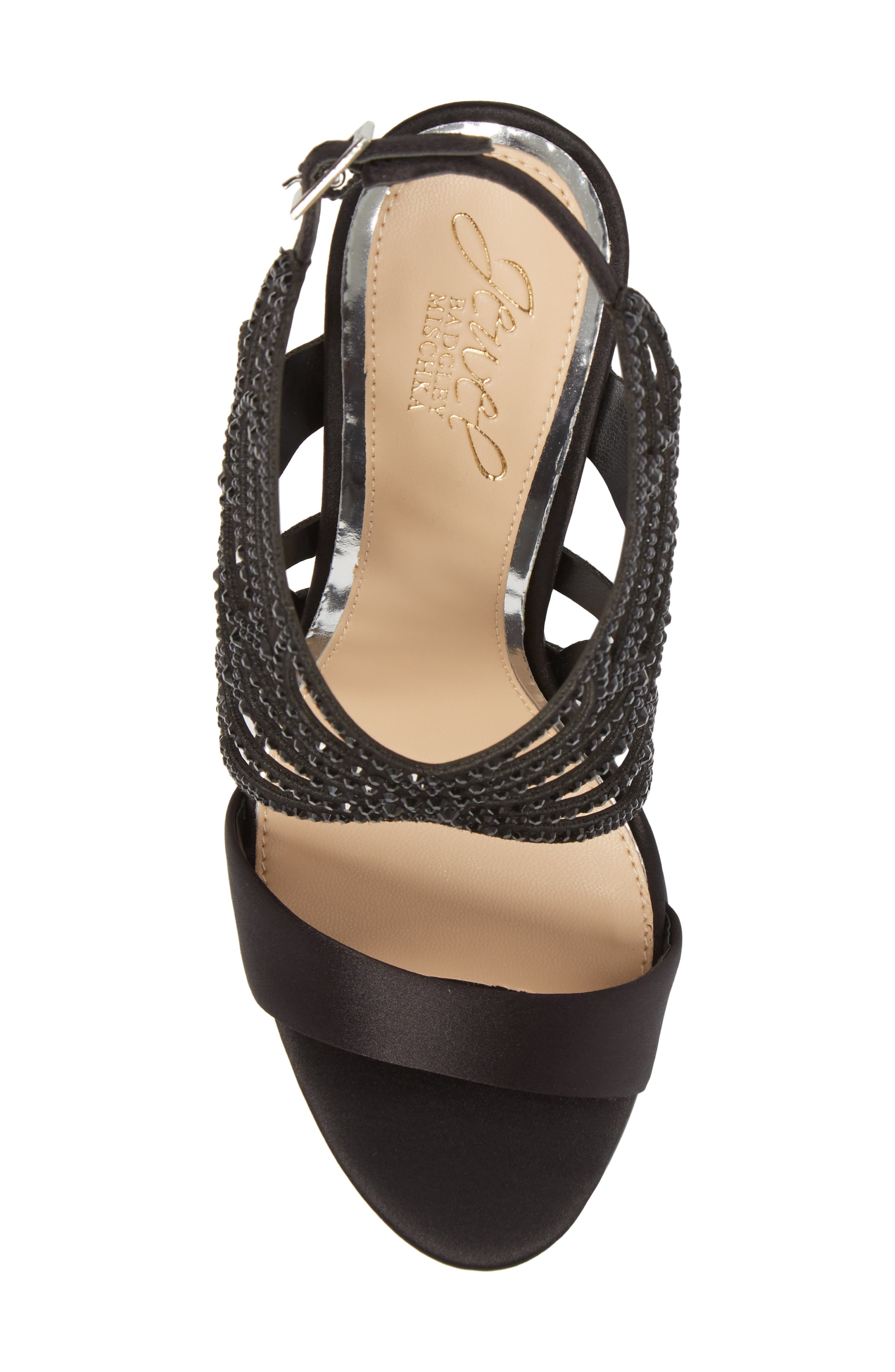 Jewel Badgley Mischka Taresa Crystal Embellished Butterfly Sandal, Alternate, color, 