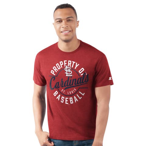 Men's Starter  Red St. Louis Cardinals Prime Time Property Of T-Shirt