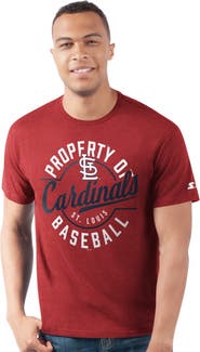 STARTER Men's Starter Red St. Louis Cardinals Prime Time Property Of T-Shirt
